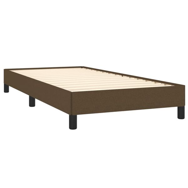 vidaXL Cadre de lit sans matelas marron fonc&eacute; 100x200 cm tissu