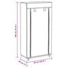 vidaXL Armoire &agrave; chaussures avec housse Cr&egrave;me 58x28x106 cm Tissu
