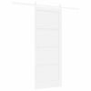 vidaXL Porte coulissante Blanc 83 x 211 cm Pin massif