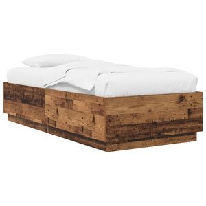 vidaXL Cadre de lit Bois ancien 80 x 200 cm Bois d'ing&eacute;nierie