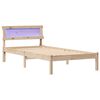 vidaXL Cadre de lit avec t&ecirc;te de lit Marron 75 x 190 cm Pin massif