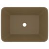 vidaXL Lavabo de luxe Crème mat 41x30x12 cm Céramique