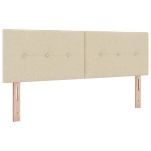 vidaXL T&ecirc;te de lit avec t&ecirc;te de lit Cr&egrave;me 144 cm Cuir synth&eacute;tique