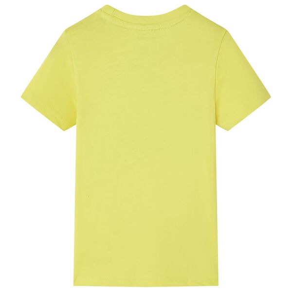 T-shirt pour enfants avec manches courtes jaune 128
