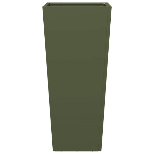 vidaXL Jardini&egrave;re vert olive 35x35x75 cm acier