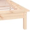 vidaXL Cadre de lit à LED sans matelas 140x190 cm bois massif