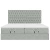 vidaXL Cadre de lit ottoman avec matelas gris clair 200x200 cm velours