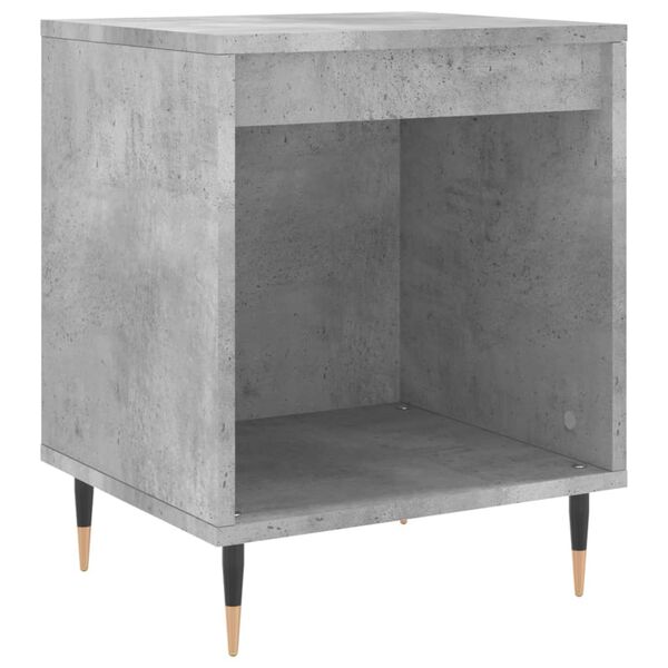 vidaXL Tables de chevet 2 pcs gris béton 40x35x50 cm bois d’ingénierie
