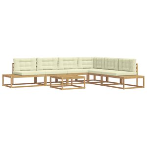 vidaXL Ensemble de canap&eacute;s d'ext&eacute;rieur Blanc 79 x 79 x 37 cm Polyester