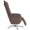 vidaXL Fauteuil inclinable avec repose-pieds marron similicuir