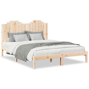 vidaXL Cadre de lit extra long sans matelas 140x210 cm bois massif