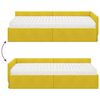 vidaXL Cadre de lit d'angle avec matelas Autre 2 pcs Jaune Velours
