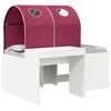 vidaXL Lit avec Tunnel 3 pc Ch&ecirc;ne Artisanal et Rouge Bois d'ing&eacute;nierie