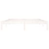 vidaXL Cadre de lit sans matelas blanc bois de pin massif 160x200 cm