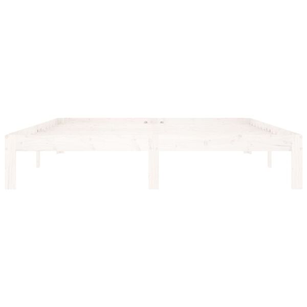 vidaXL Cadre de lit sans matelas blanc bois de pin massif 160x200 cm