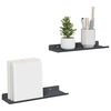 vidaXL &Eacute;tag&egrave;re flottante 2 pcs Anthracite 30 x 9 x 2,5 cm Acier