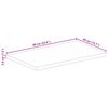 vidaXL Dessus de table rectangulaire bois massif de manguier brut
