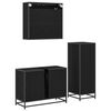 vidaXL Ensemble de mobilier de salle de bain 3 pcs Ch&ecirc;ne noir