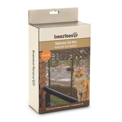 Beeztees Filet de balcon pour chats Transparent 6 x 3 m 410483