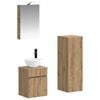 vidaXL Ensemble de mobilier de salle de bain 4 pcs Ch&ecirc;ne artisanal
