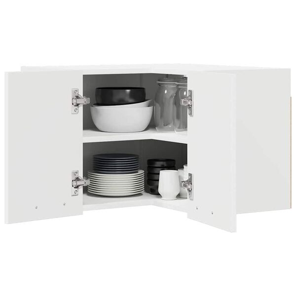 vidaXL Armoire suspendue Blanc 57 x 57 x 40 cm Bois d'ing&eacute;nierie