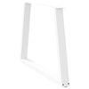 vidaXL Pieds de table à manger en forme de V, 2 pièces, blanc, 90 x (72-73,3) cm, acier