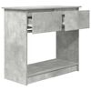 vidaXL Table console avec tiroirs gris béton 85,5x38,5x74,5 cm