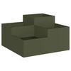 vidaXL Cache-pot de jardin Vert olive 80 x 80 x 48 cm Acier