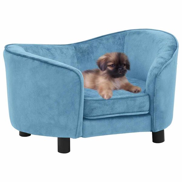 vidaXL Canapé pour chien Turquoise 69x49x40 cm Peluche