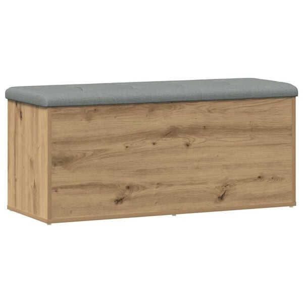vidaXL Banc de rangement Ch&ecirc;ne artisanal 102x42x45 cm Bois d'ing&eacute;nierie