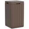 vidaXL Poubelle d'ext&eacute;rieur marron 38x38x65 cm PP
