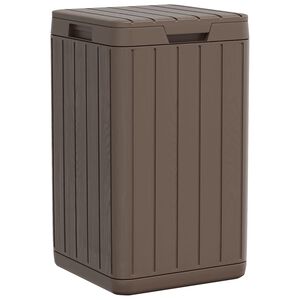 vidaXL Poubelle d'ext&eacute;rieur marron 38x38x65 cm PP