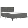 vidaXL Cadre de lit avec matelas Gris fonc&eacute; 120 x 190 cm Velours