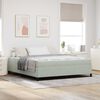 vidaXL Cadre de lit avec matelas Gris clair 180 x 200 cm tissu