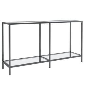 vidaXL Table console Transparent 140x35x75,5 cm Verre tremp&eacute;