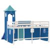 vidaXL Lit mezzanine enfants avec tour sans matelas bleu 90x200 cm