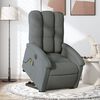 vidaXL Fauteuil inclinable de massage &eacute;lectrique Gris fonc&eacute; Tissu