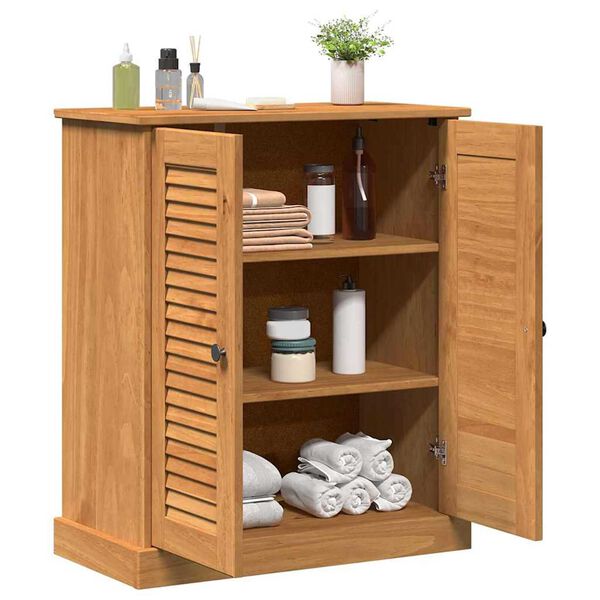 vidaXL Cabinet de salle de bain Autre VIGO Marron Bois massif en pin