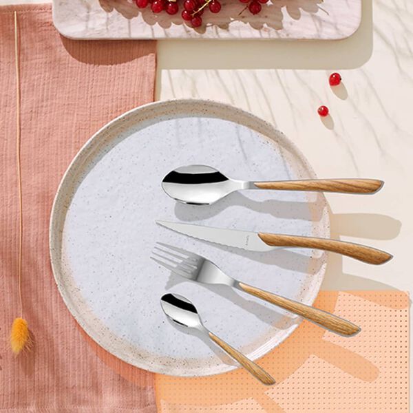 Amefa Ensemble de couverts 16 pcs Eclat Nature Bois naturel