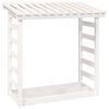 vidaXL Support pour bois de chauffage Blanc 108x64,5x110cm Bois de pin