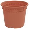 vidaXL Pot &agrave; fleurs rond 6 pcs Rouge brique &Oslash; 12,5 x 10 cm Plastique