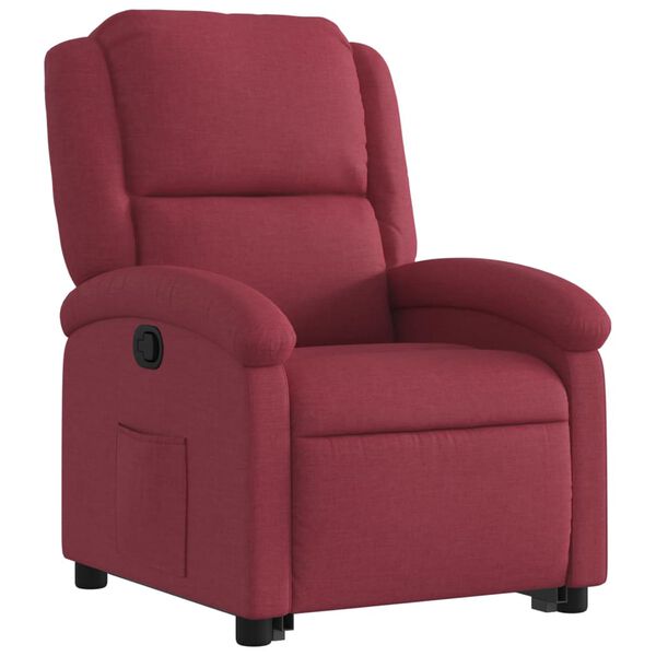 vidaXL Fauteuil inclinable rouge bordeaux tissu