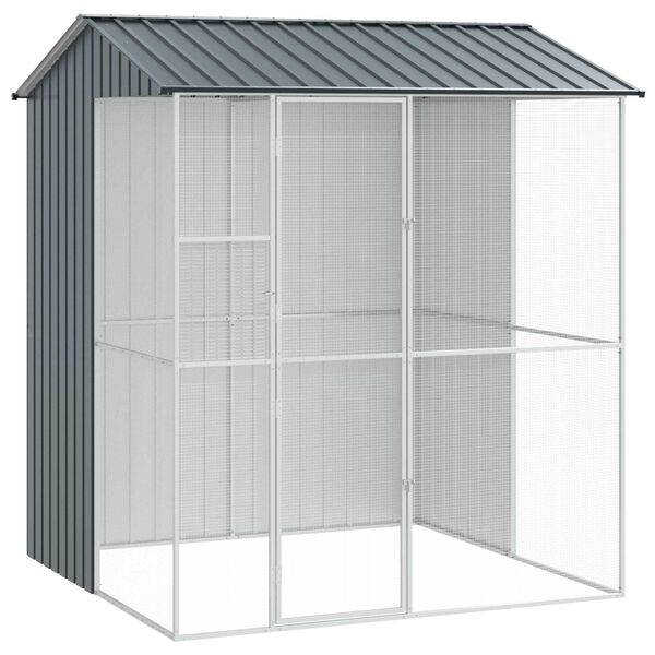 vidaXL Cage pour oiseaux Anthracite 215 x 210 x 247 cm Acier galvanisé