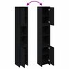 vidaXL Cabinet de salle de bain Ch&ecirc;ne noir 30 x 30 x 183,5 cm