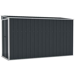 vidaXL Abri de jardin mural Anthracite 118x288x178 cm Acier