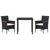 vidaXL Ensemble de salle à manger pour jardin 3 pcs Gris polyrotin