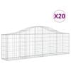 vidaXL Paniers &agrave; gabions arqu&eacute;s 20 pcs 200x30x60/80 cm Fer galvanis&eacute;