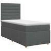 vidaXL Lit boxspring avec matelas Gris fonc&eacute; 100 x 200 cm Tissu