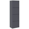 vidaXL Armoire de rangement 2 pcs Anthracite 60 x 40 x 200 cm