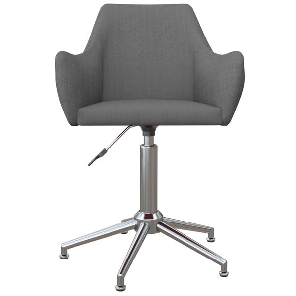 vidaXL Chaise pivotante de bureau Gris clair Tissu